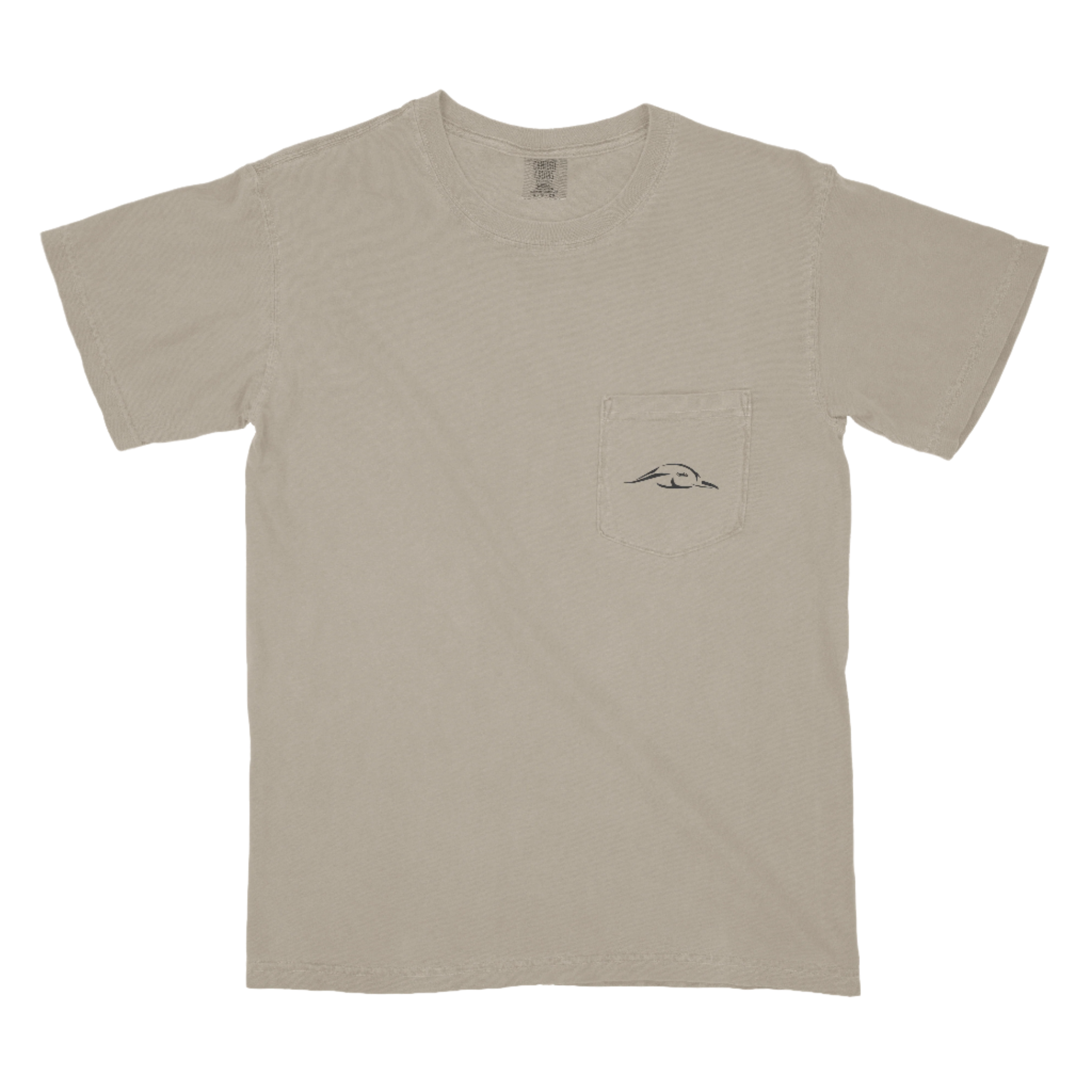Vintage Wood Duck Logo Design with Pocket in Khaki