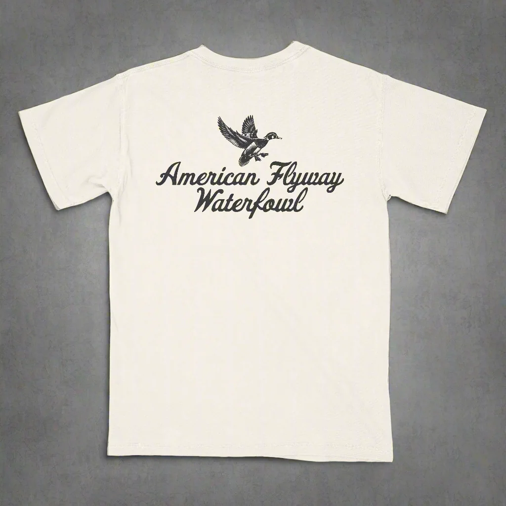 Vintage Wood Duck Logo Design in Ivory
