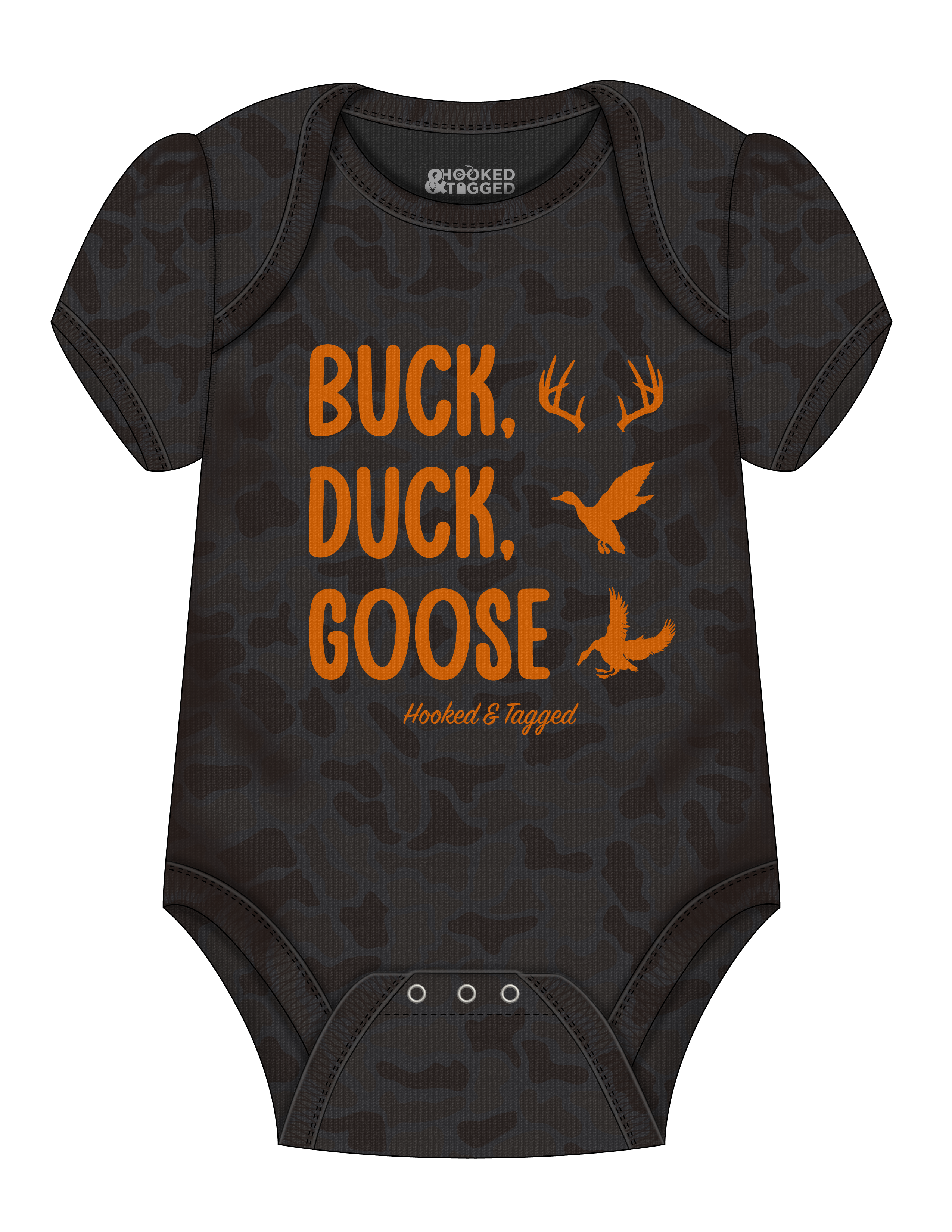 Buck, Duck, Goose Onesie