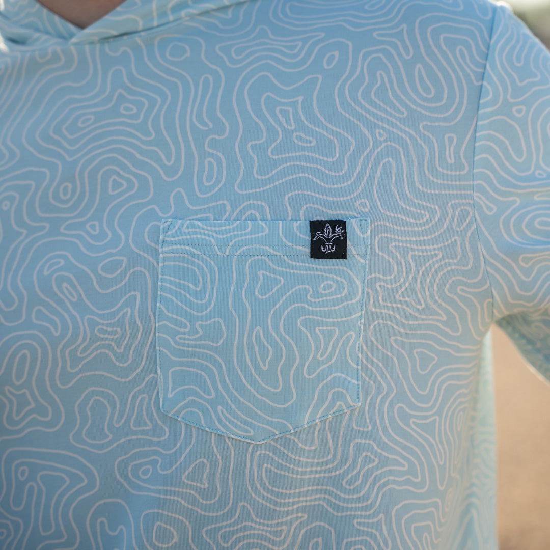 Bamboo Hoodie (Topo Aqua)