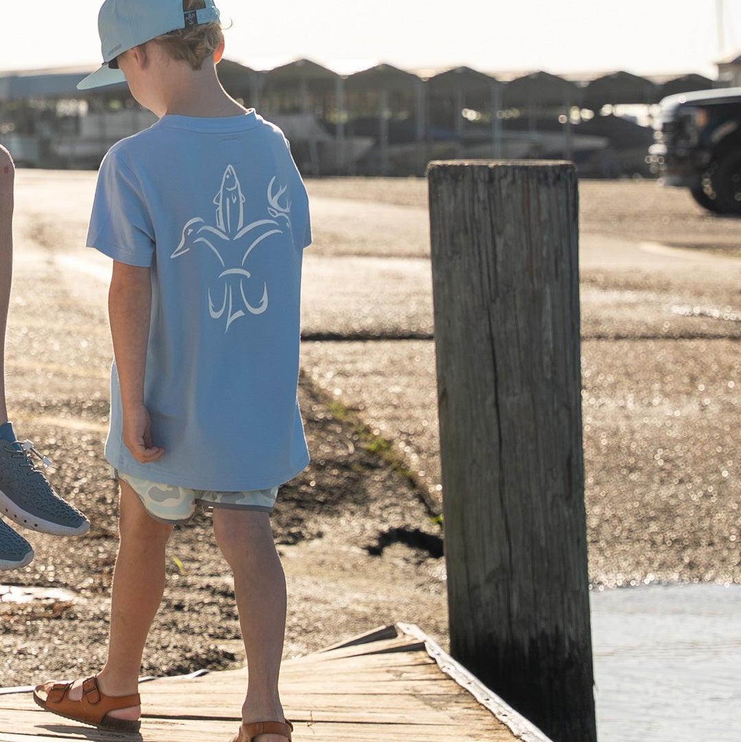 Youth Classic Bamboo Pocket T (Captains Blue)