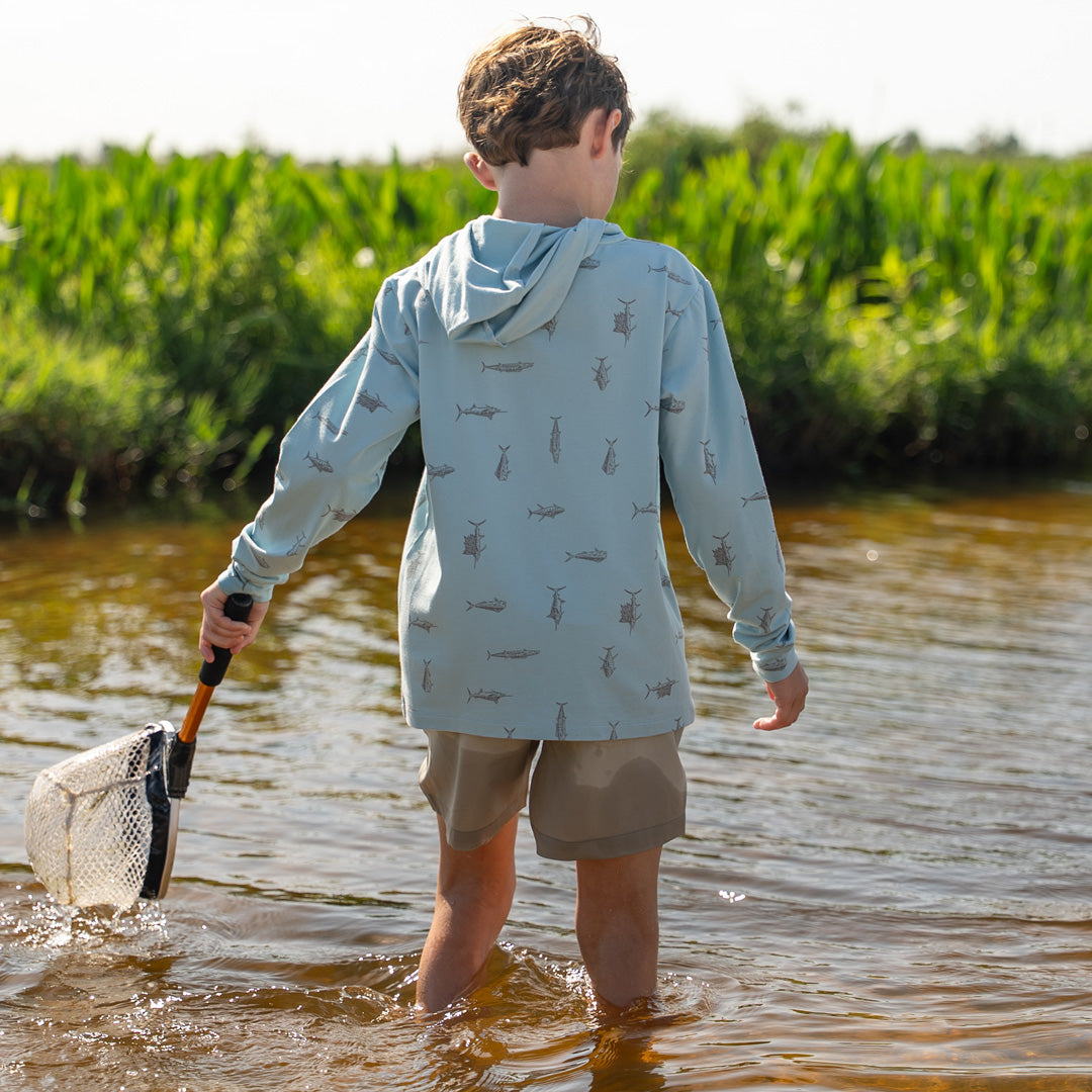 Youth Bamboo Hoodie (Pelagic)