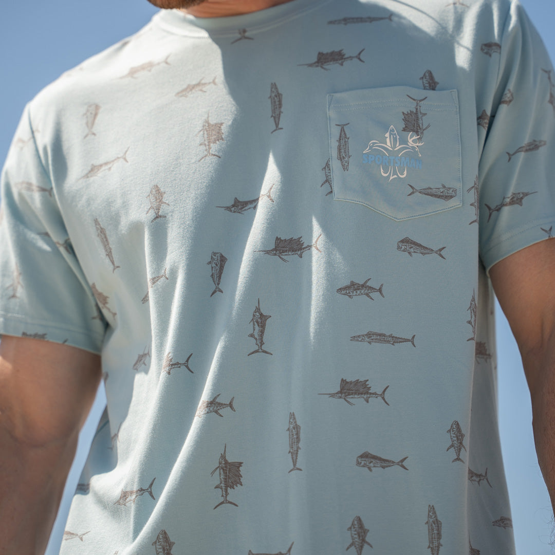 Bamboo Classic Pocket T (Blue Pelagic)