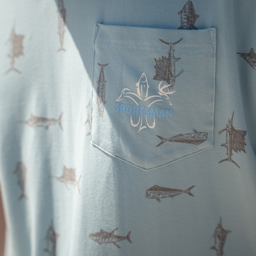 Bamboo Classic Pocket T (Blue Pelagic)
