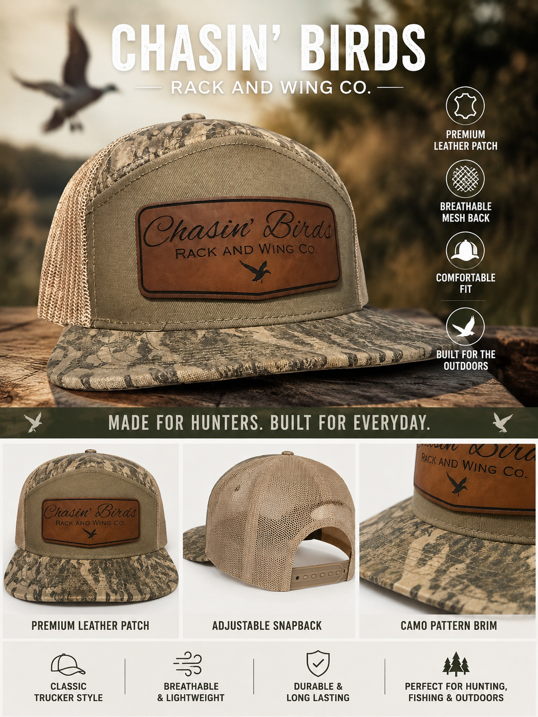 Rack and Wing Co. Chasin Birds Bottomland 7 panel