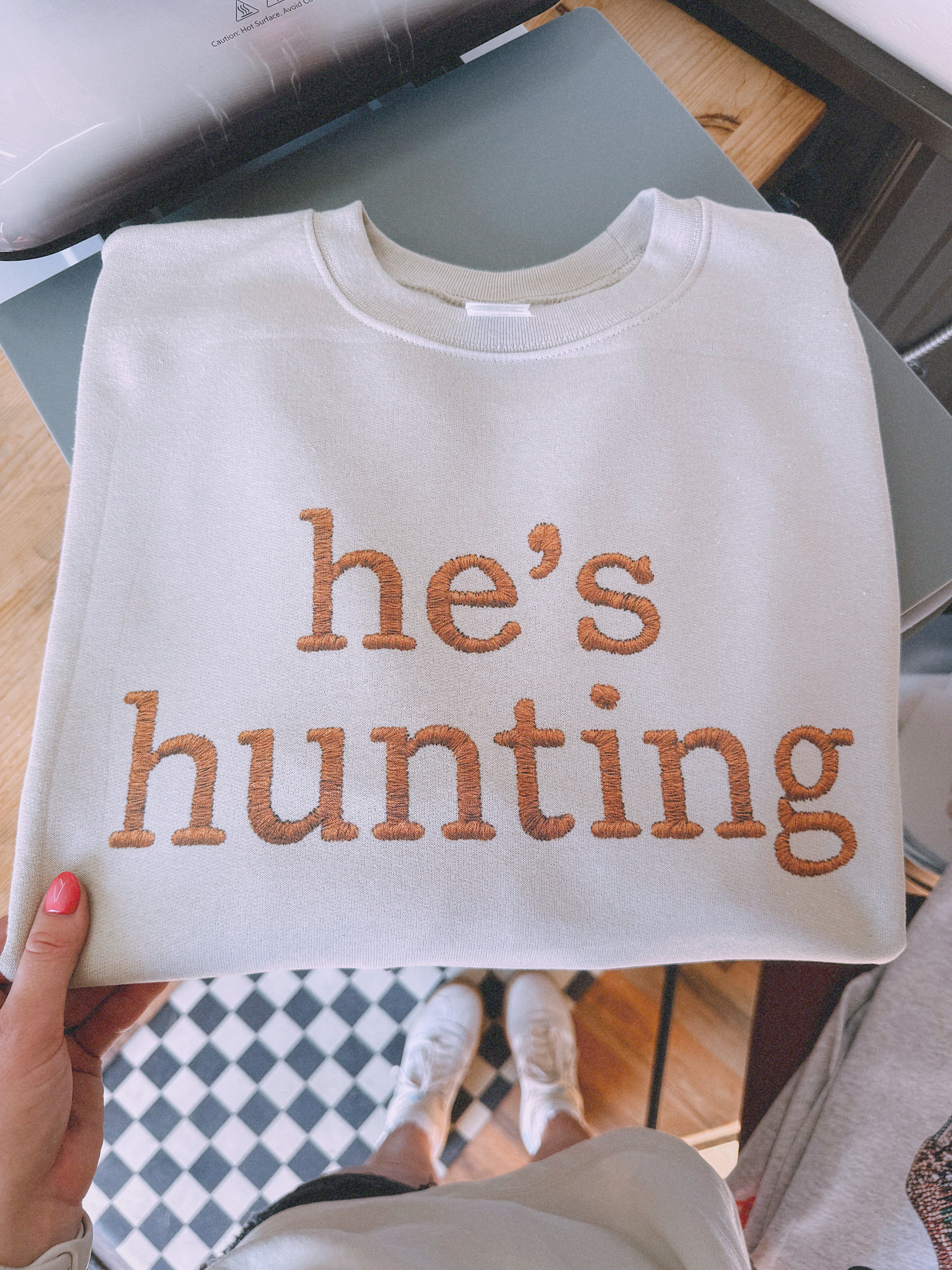 HE’S HUNTING