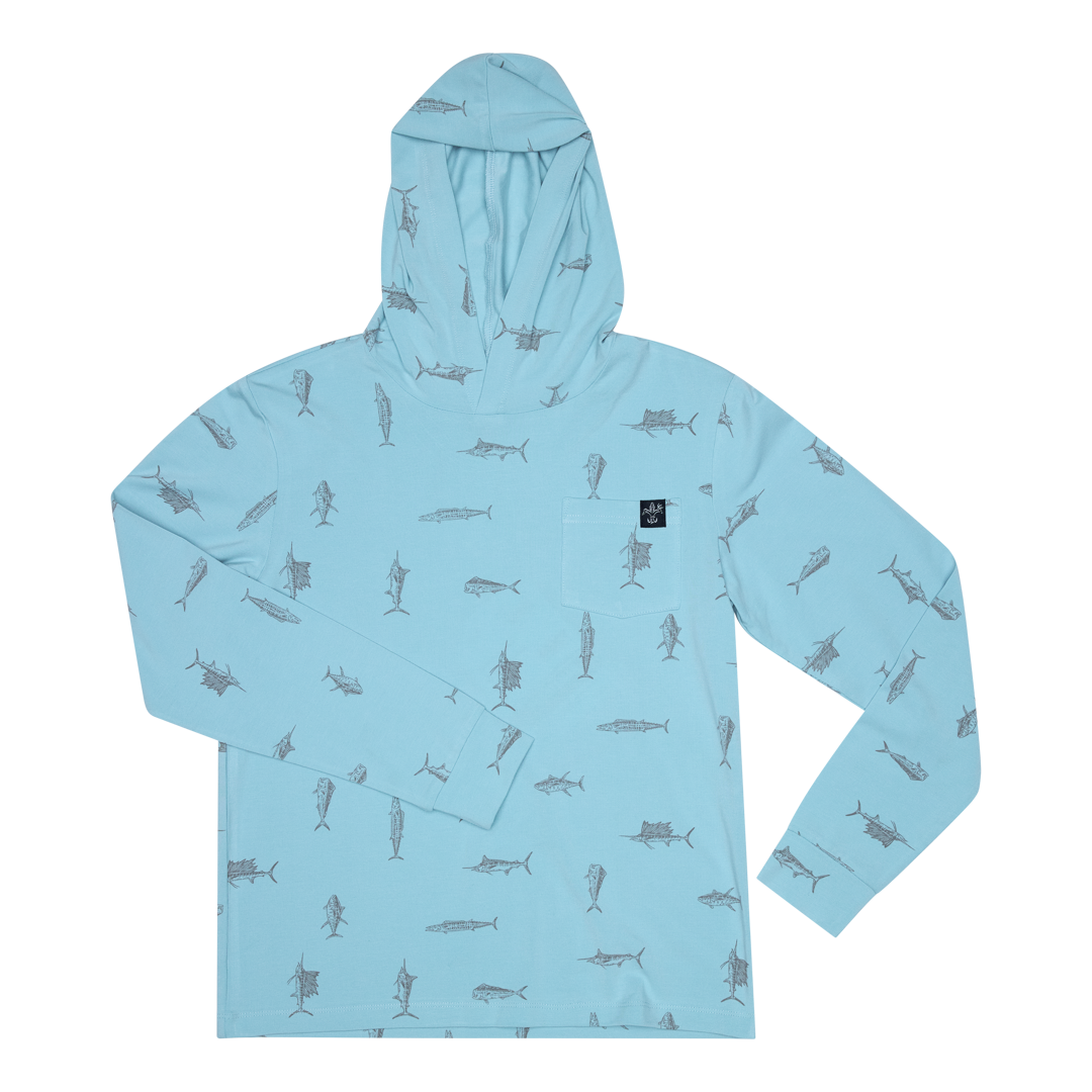 Youth Bamboo Hoodie (Pelagic)