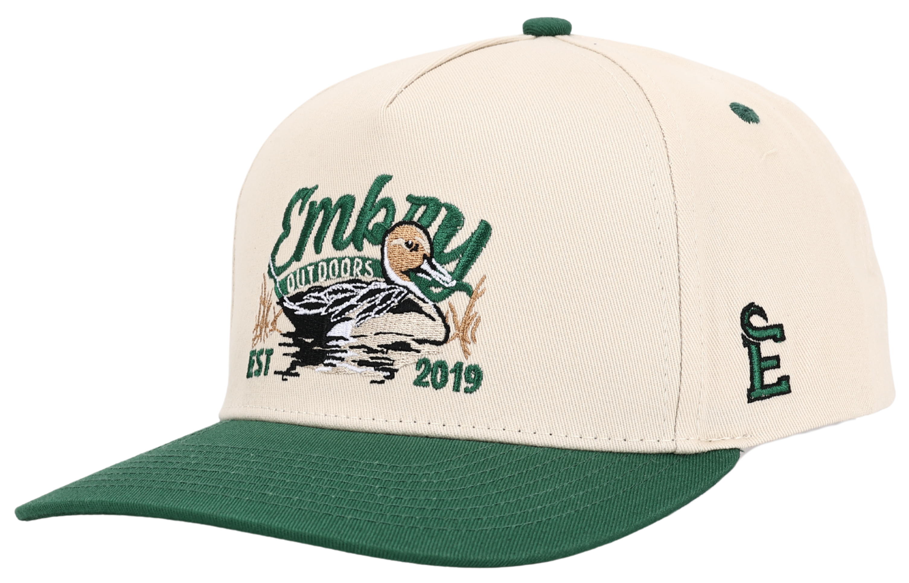 Cream/Green "Sprig" Trucker