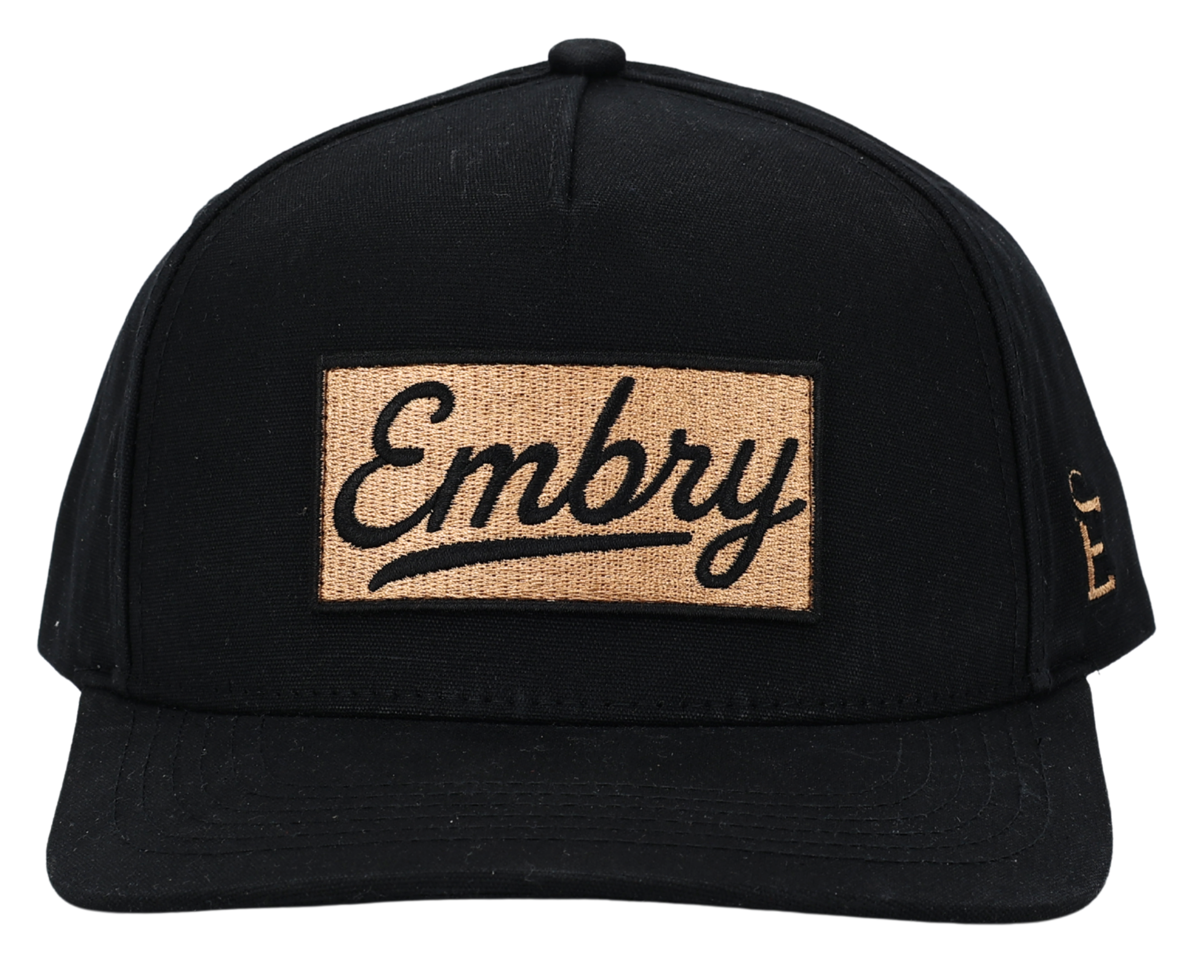 Black Waxed Canvas - Logo Patch