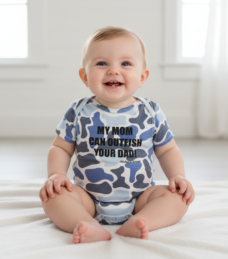 "My Mom Can Outfish Your Dad" Onesie