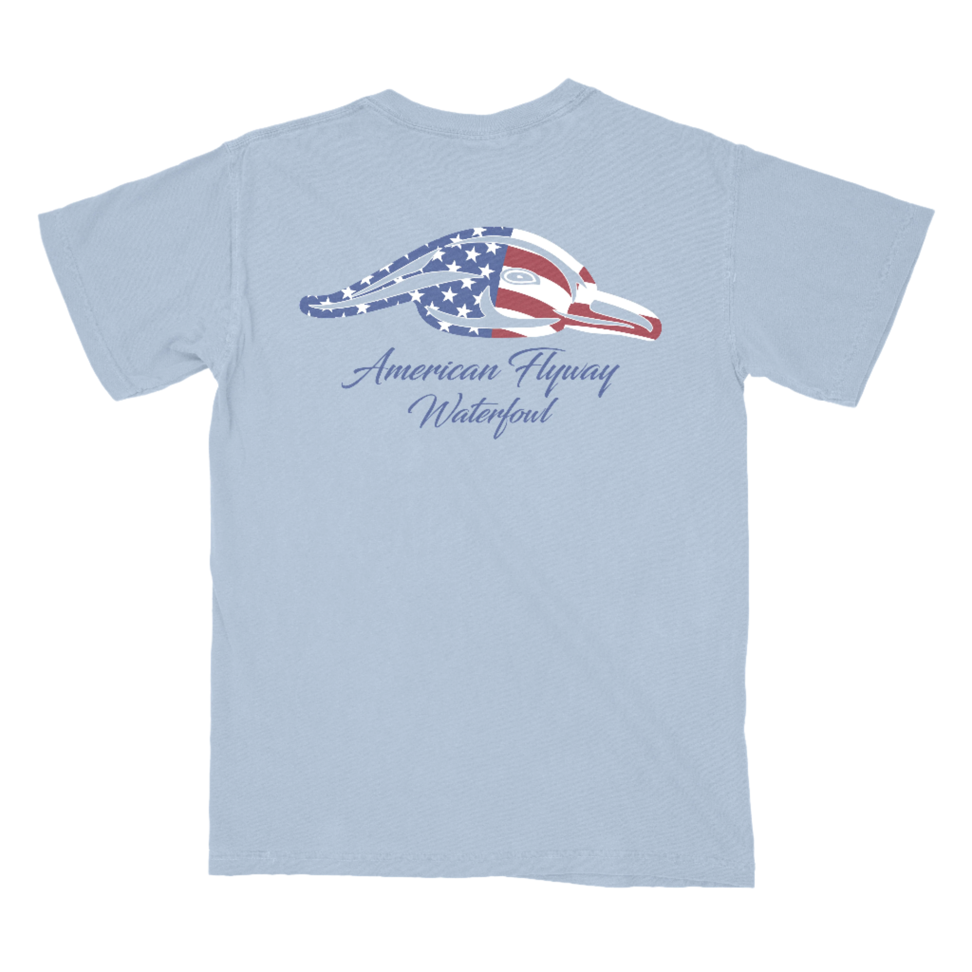 Stars and Stripes Tee - Light Blue with Pocket