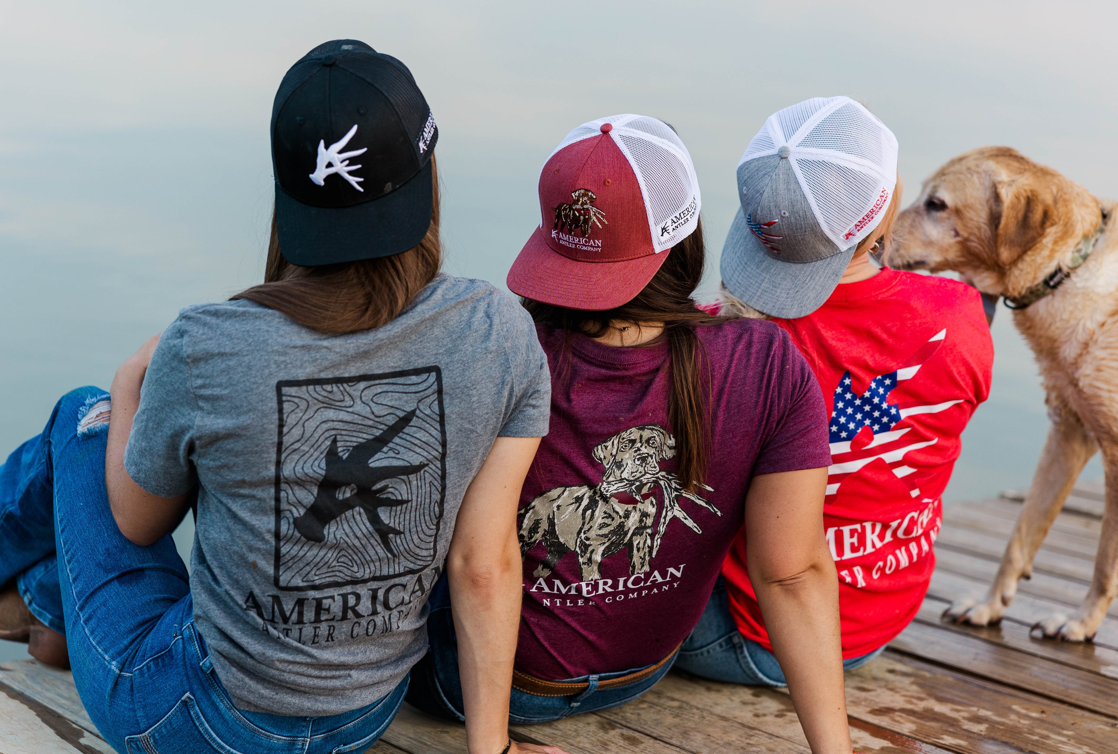 Black Antler Symbol Snapback Hat