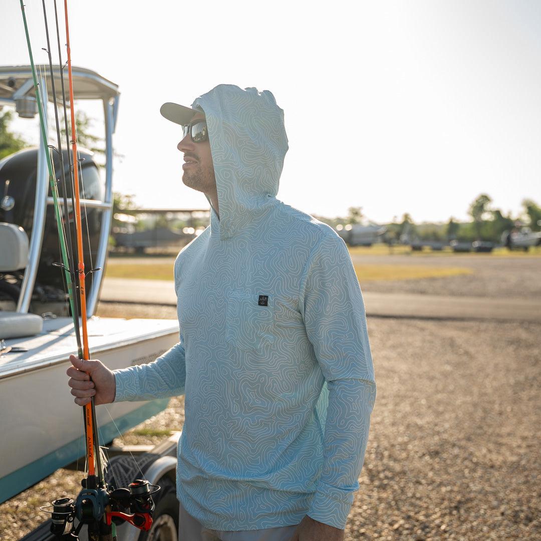 Bamboo Hoodie (Topo Aqua)