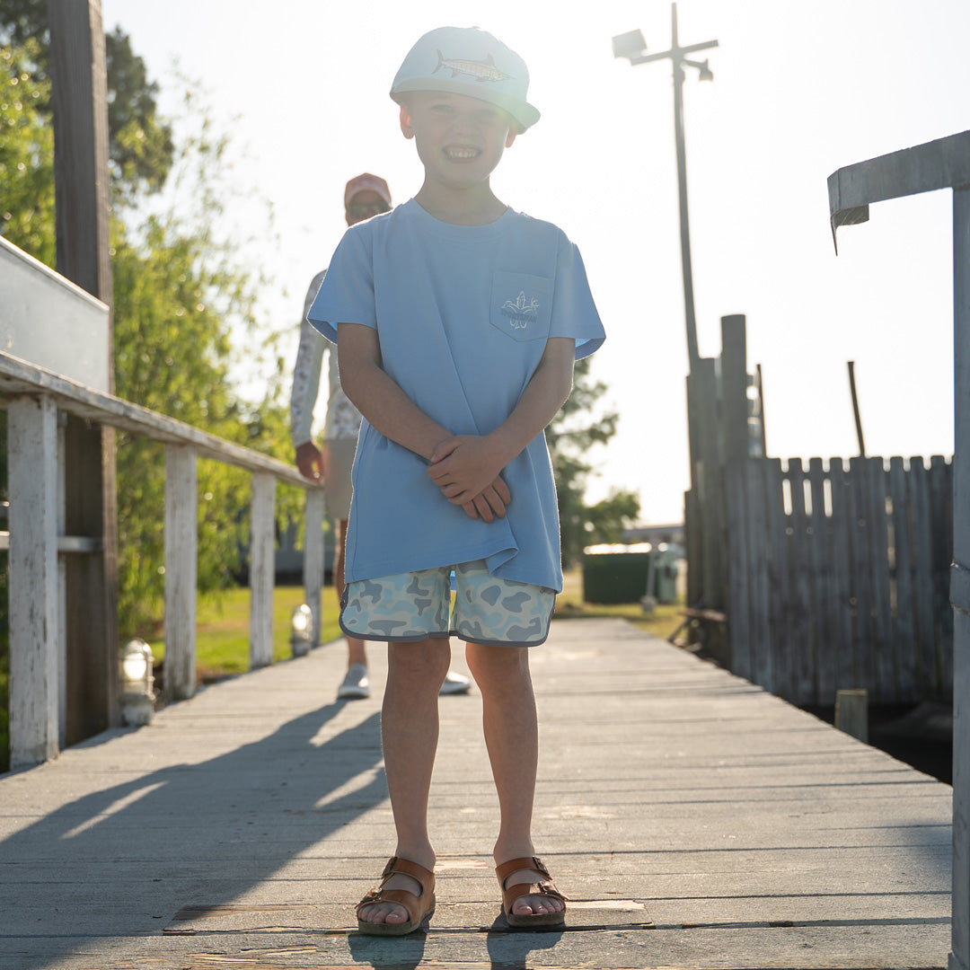 Youth Classic Bamboo Pocket T (Captains Blue)