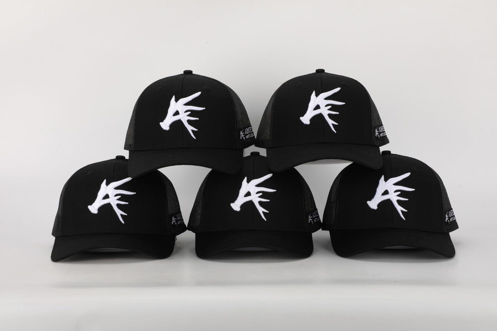 Black Antler Symbol Snapback Hat