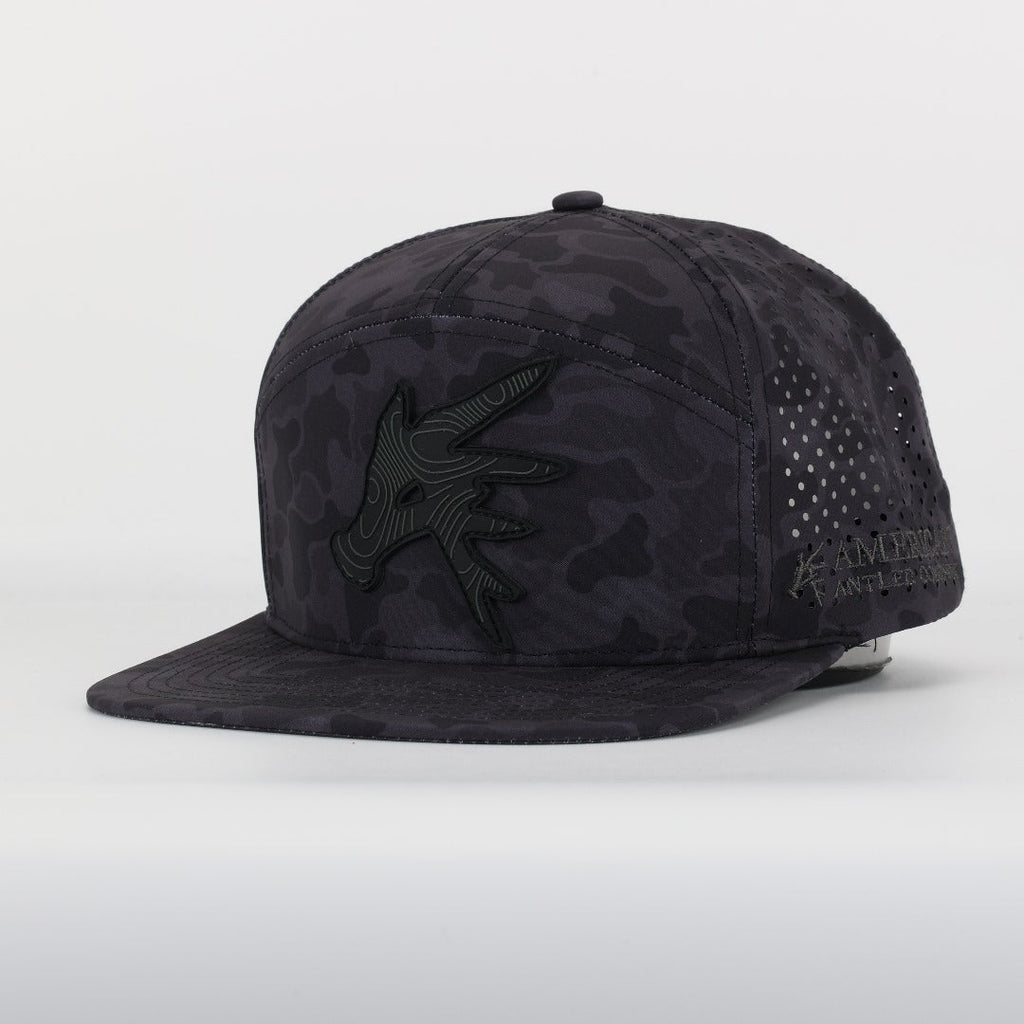 Black Marsh Duck Camo Back Country Performance Snapback Hat