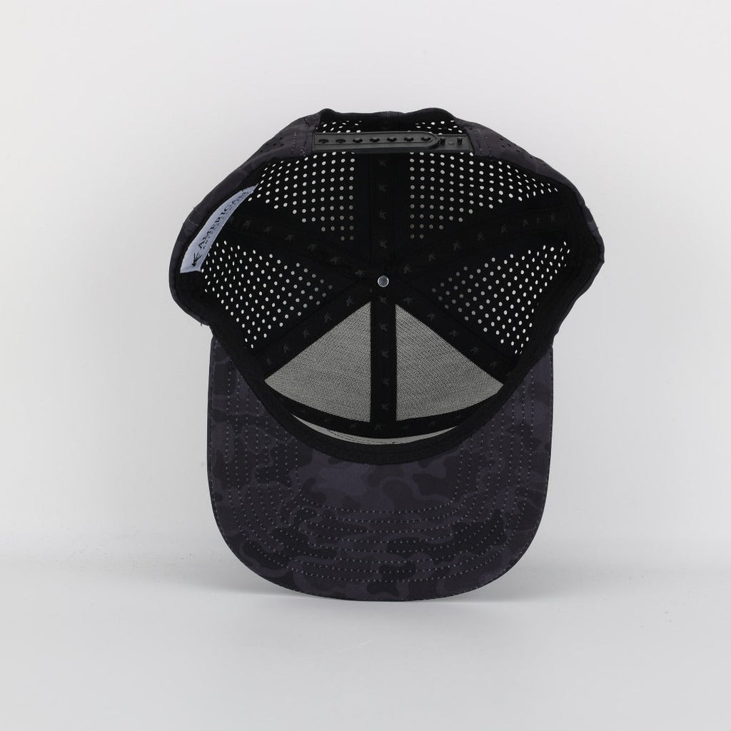 Black Marsh Duck Camo Back Country Performance Snapback Hat