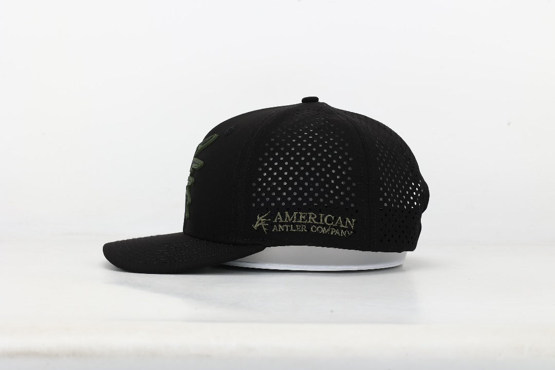 American Antler BLACK Stars and Bars Performance Snapback Hat