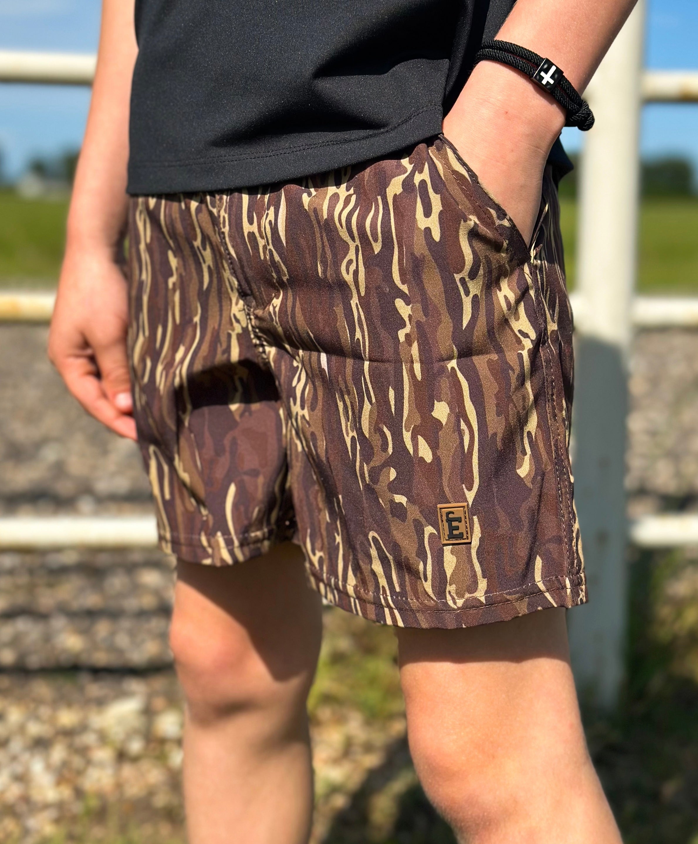 Youth Brown Ranch Shorts