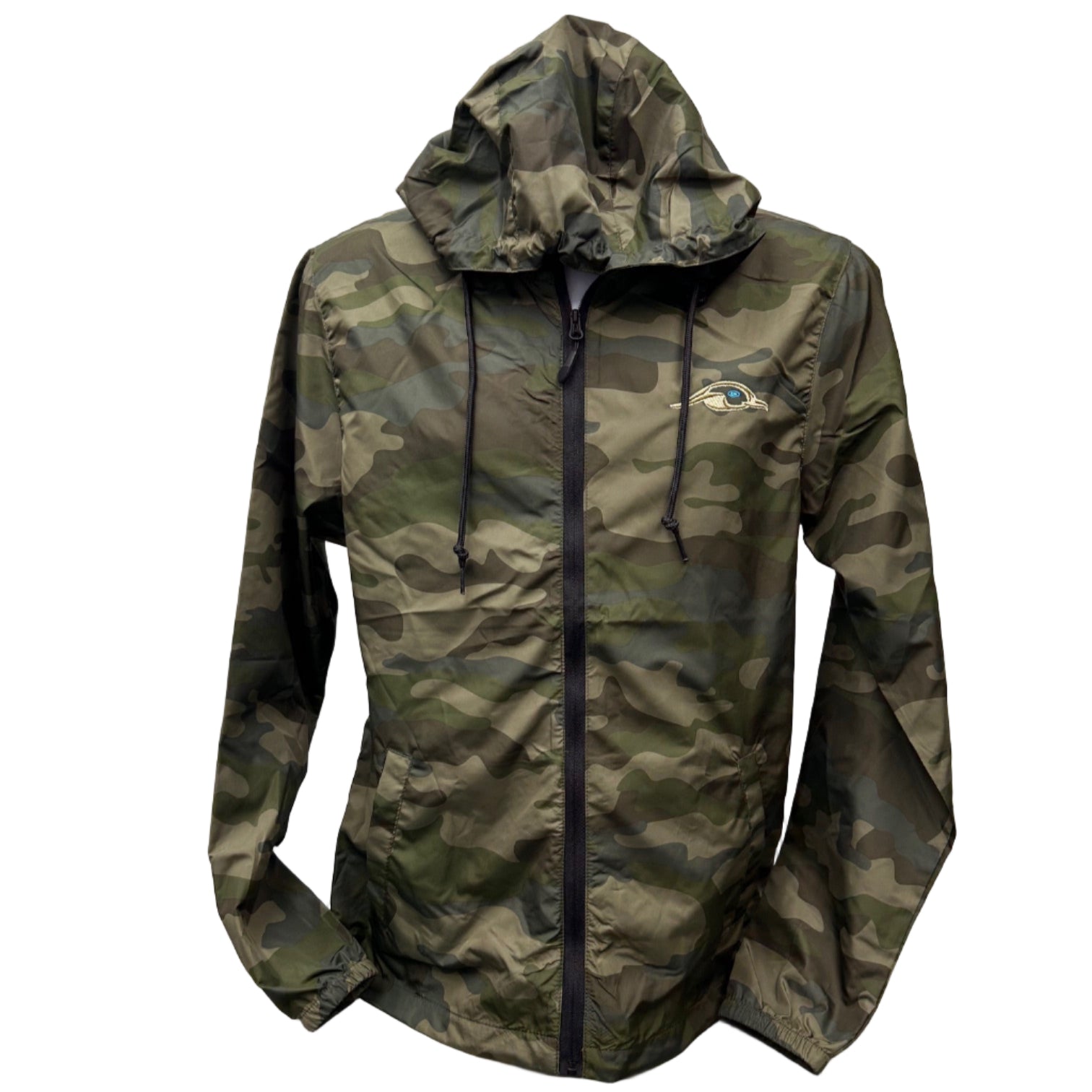 AF Waterfowl Camo Lightweight Full Zip Pullover Windbreaker Jacket - Water Resistant (Copy)