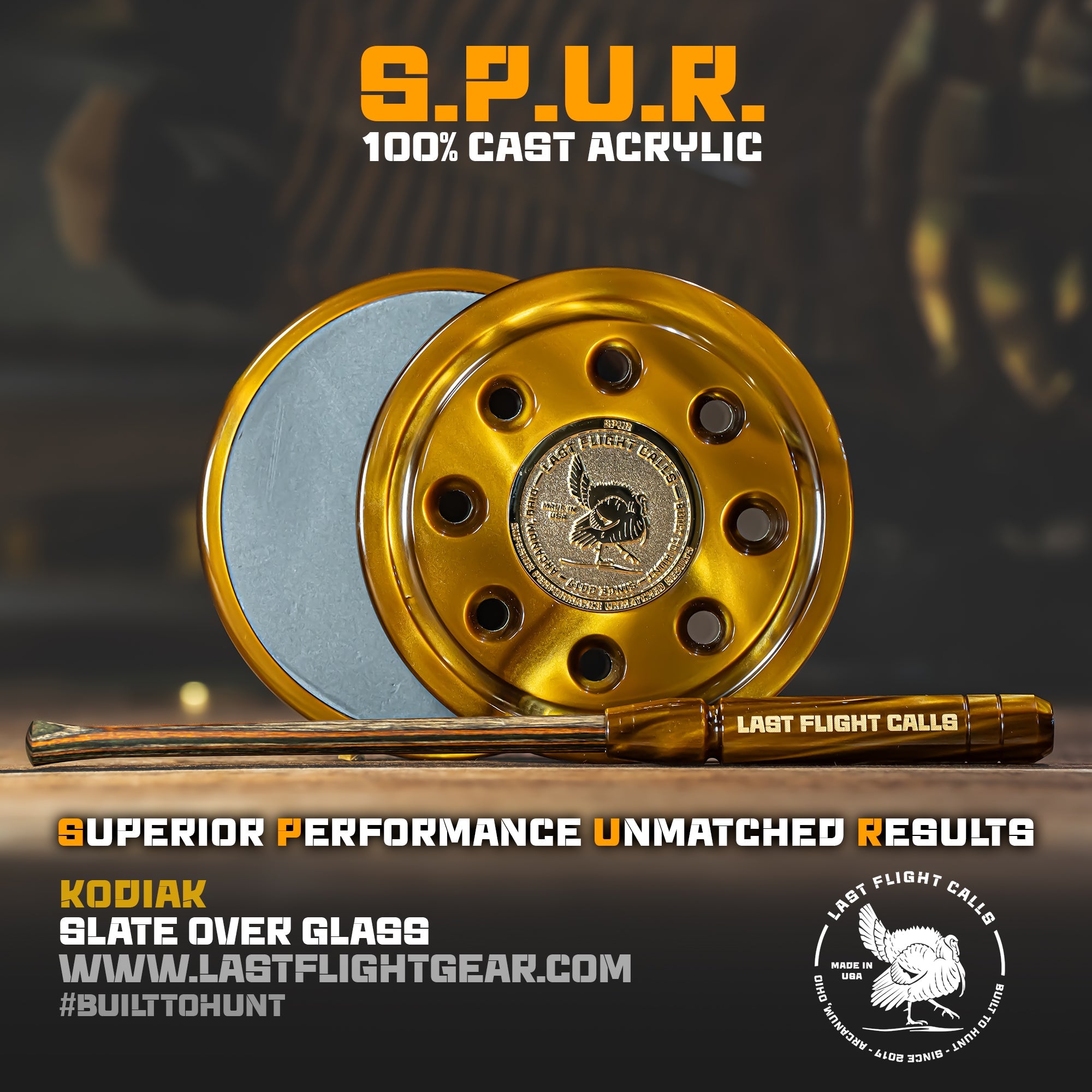 S.P.U.R. Acrylic Pot Call - Slate