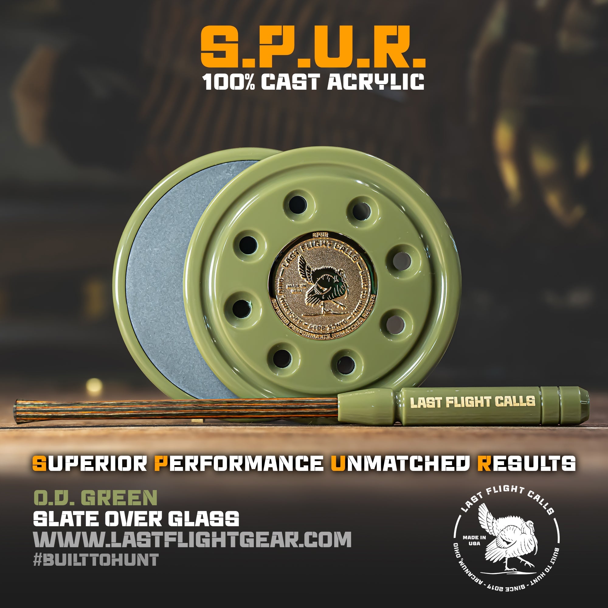 S.P.U.R. Acrylic Pot Call - Slate