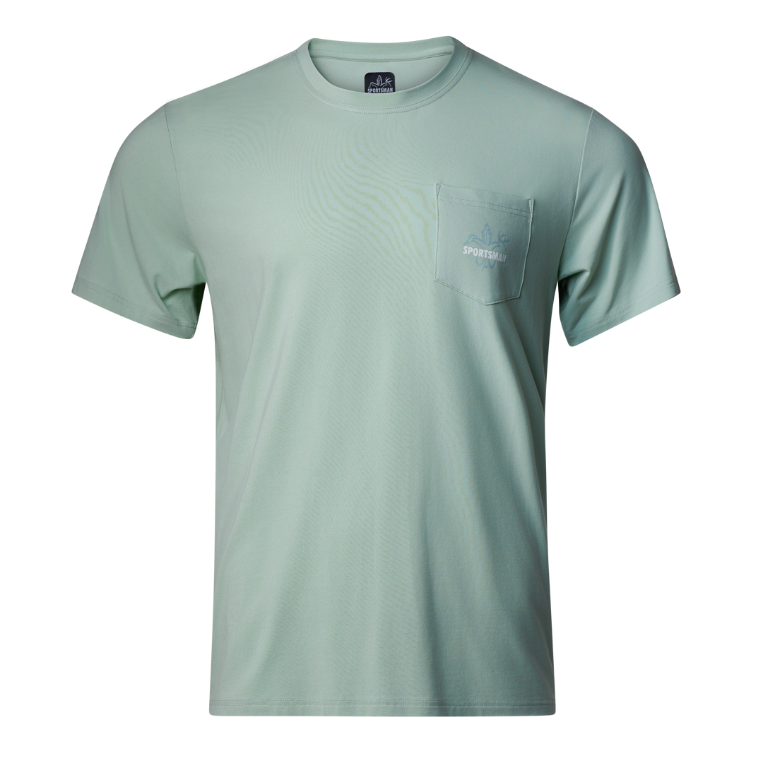 Bamboo Classic Pocket T (Aqua Gray)