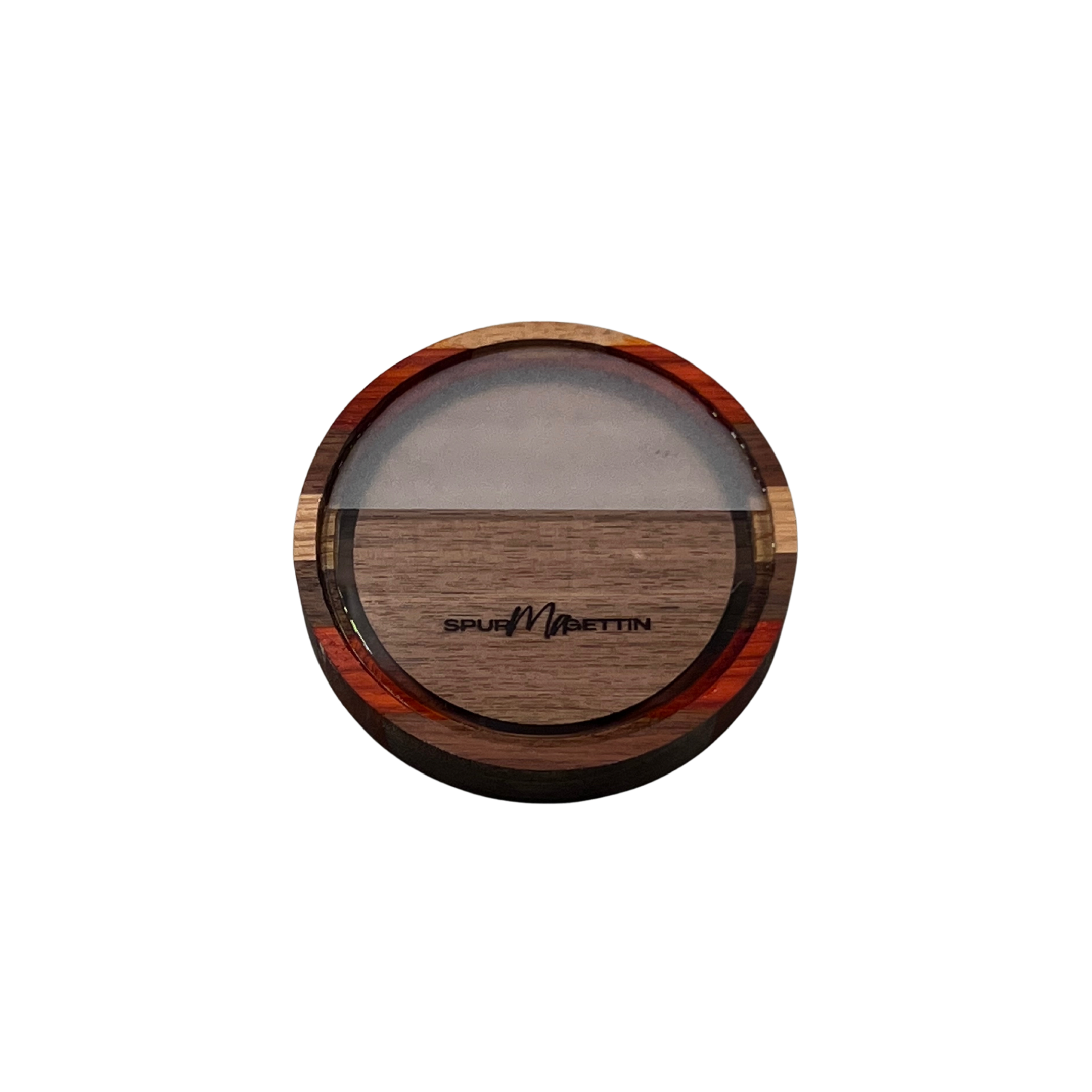 Single Sided Half Blasted Glass Top w/ Wooden Bottom Pot Call