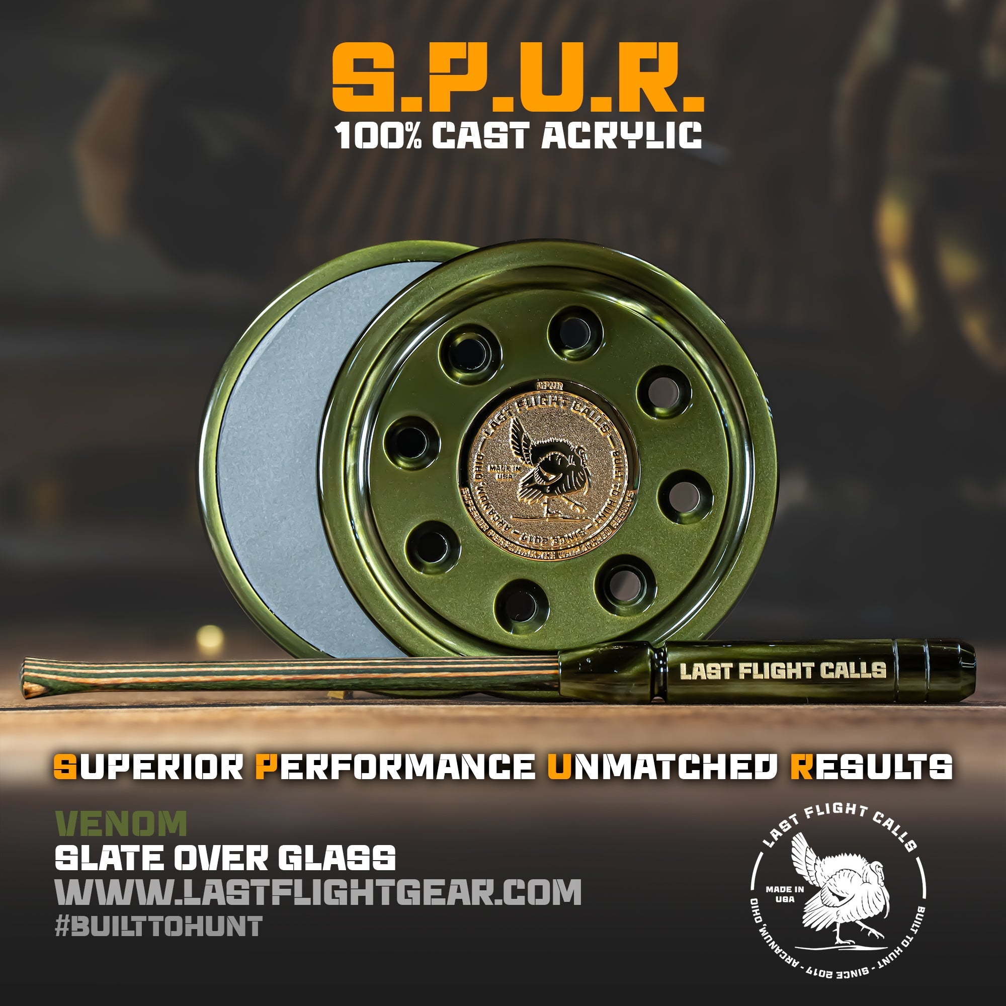 S.P.U.R. Acrylic Pot Call - Slate