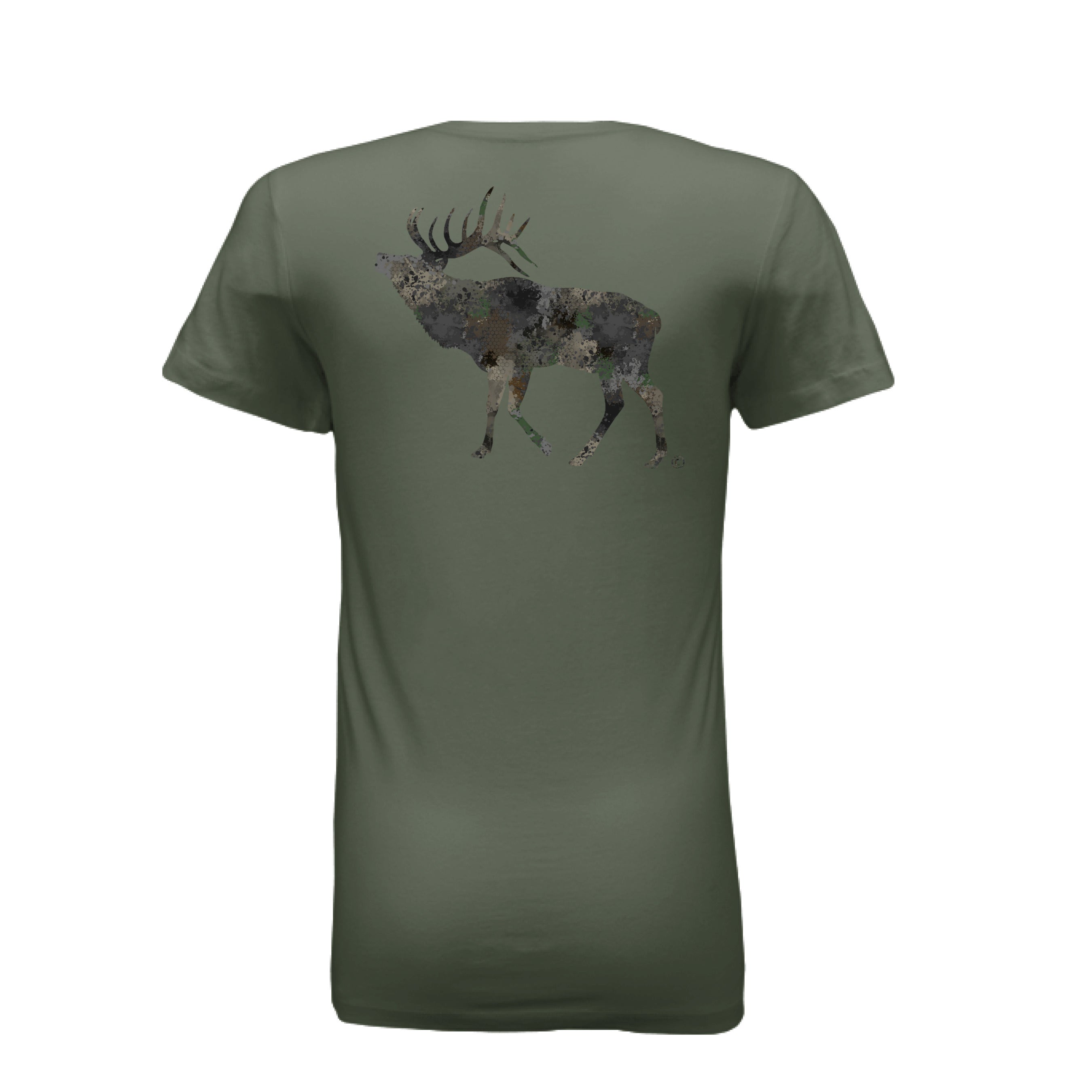 Women’s Timber Splash Burst Camo Elk T-Shirt