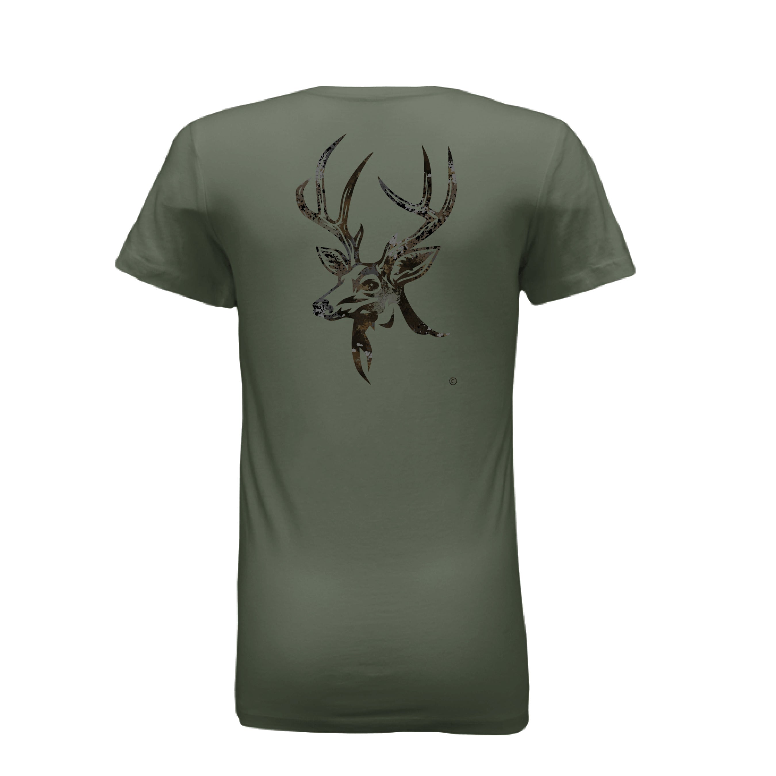 Women’s Harvest Splash Burst Camo Buck T-Shirt
